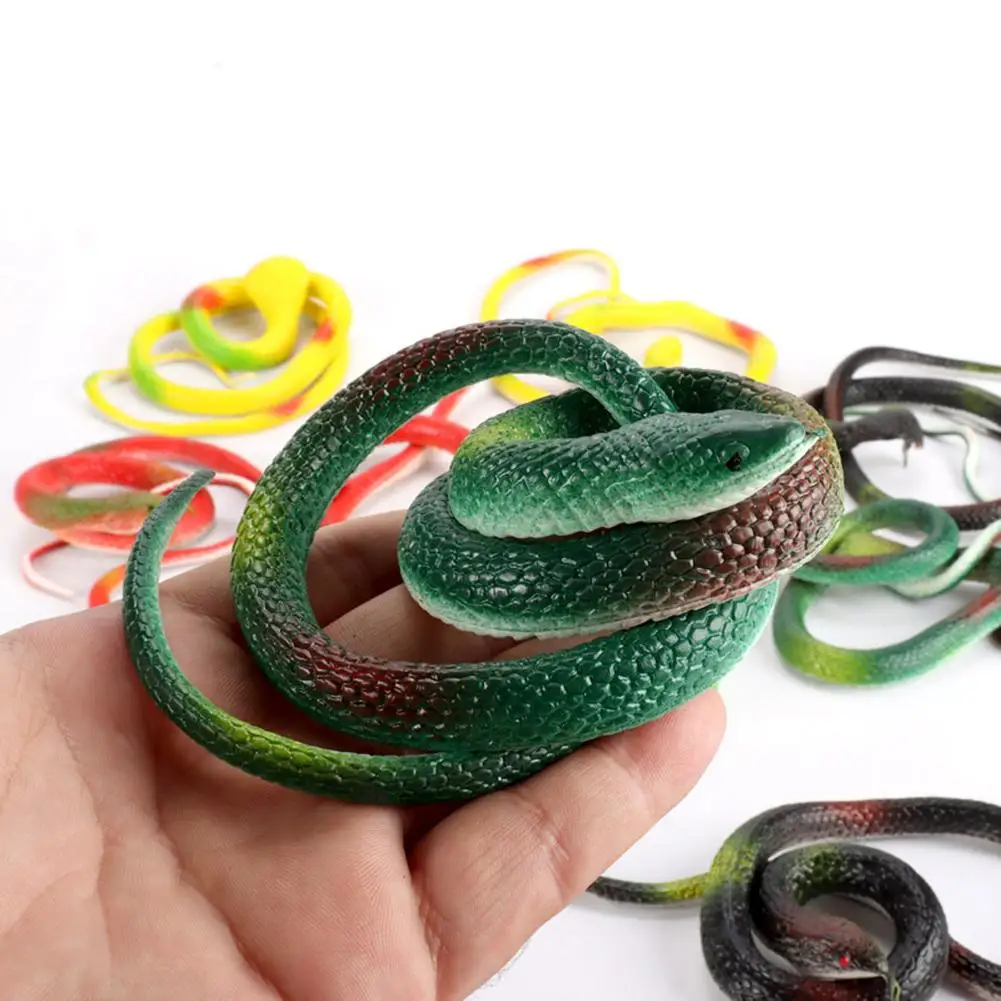 

75 см имитация резиновой змеи хитрый игрушечный страшный человек резиновая круглая голова змея Новинка игрушка для Хэллоуина случайный цвет