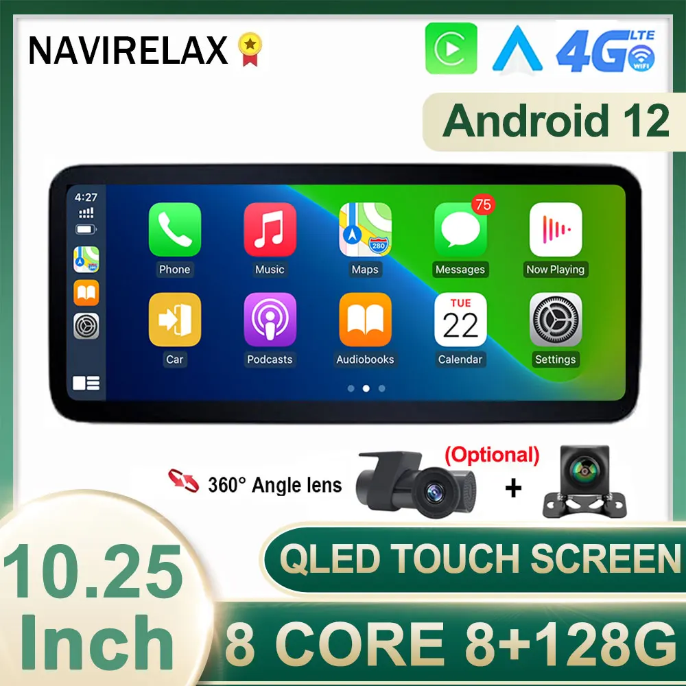 

Android 12 Car Radio For Mercedes Benz Class W176 GLA Class X156 CLA Class C117 G Class W463 2013-2018 Multimedia player Stereo