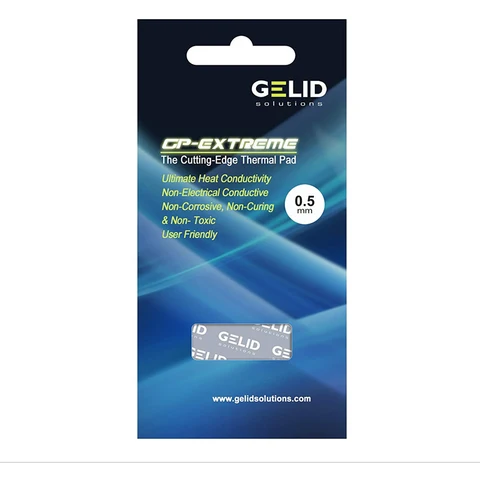 Gelid GP-EXTREME 12 вт/м. k термопрокладка, силиконовый пластырь, не проводящий ЦП/ГПУ карты, коврик для водяного охлаждения 80x40 мм