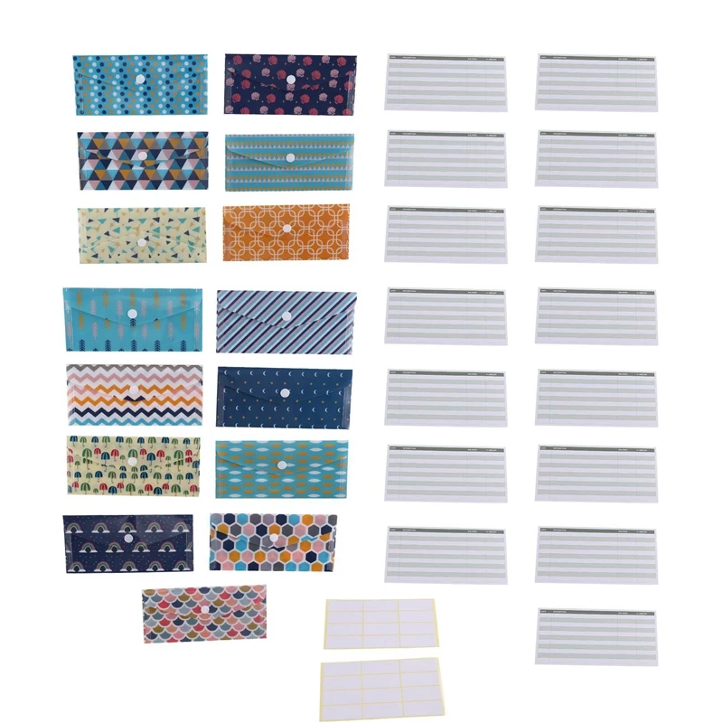 

15Pcs Cash Envelope Reusable Budget Envelopes Expense Tracking Budget Sheets And Stickers