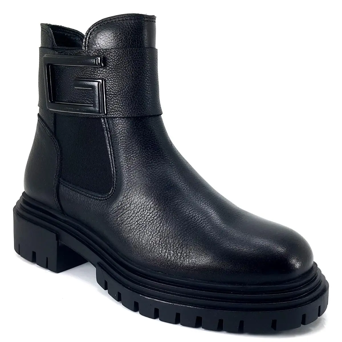 Женские ботинки из натуральной кожи черные удобные Venus 2024 23KB новый сезон 2253852