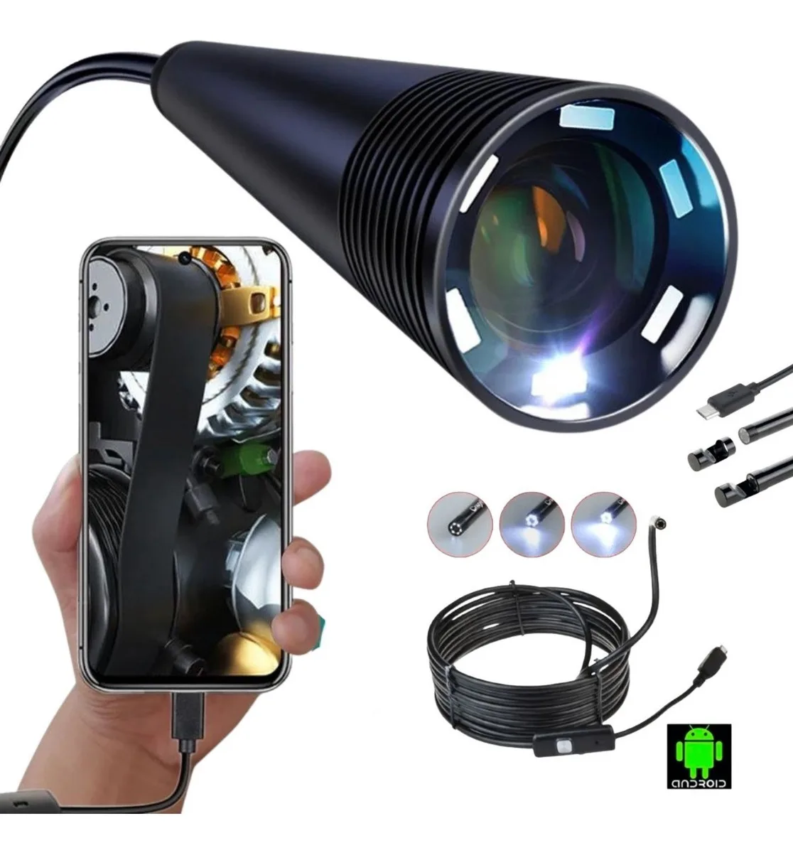 

Endoscopy 5.5mm Smart Phone Endoscope Camera Usb c 720P Surveillance Camera For Vehicles Pipes and Drains Sewer Inspection Tools