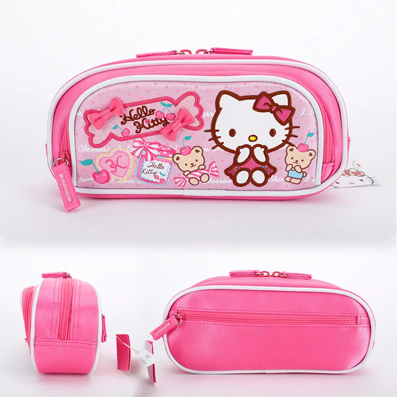 Hello Kitty Children Primary and Secondary School Girls Large Capacity Multi-Layer Pencil Case Stationery Case Bow Pencil Case