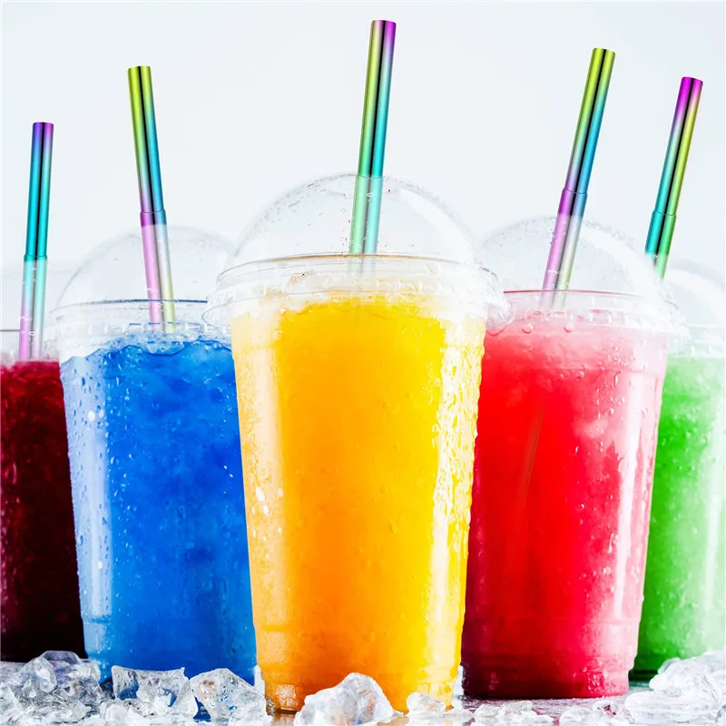 Трубочка для питья телескопическая соломка из нержавеющей стали с чистящей