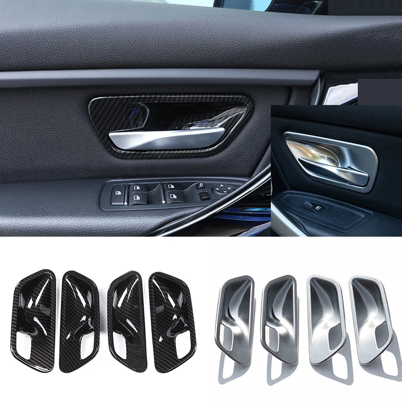 

4 шт., хромированные накладки на внутреннюю ручку автомобильной двери для BMW 3 4 серии 3GT F34 F30 F36 2013-2018
