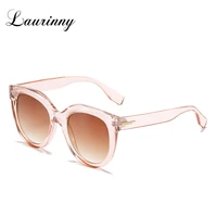 fashion light brown rivet round women sunglasses 2022 gradient lens eyewear shade 90s square decor acrylic men sun glasses uv400