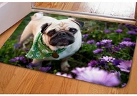 doormats cute pug printed non slip durable washable funny home decorative door mats bath rugs for entrance bedroom bathroom