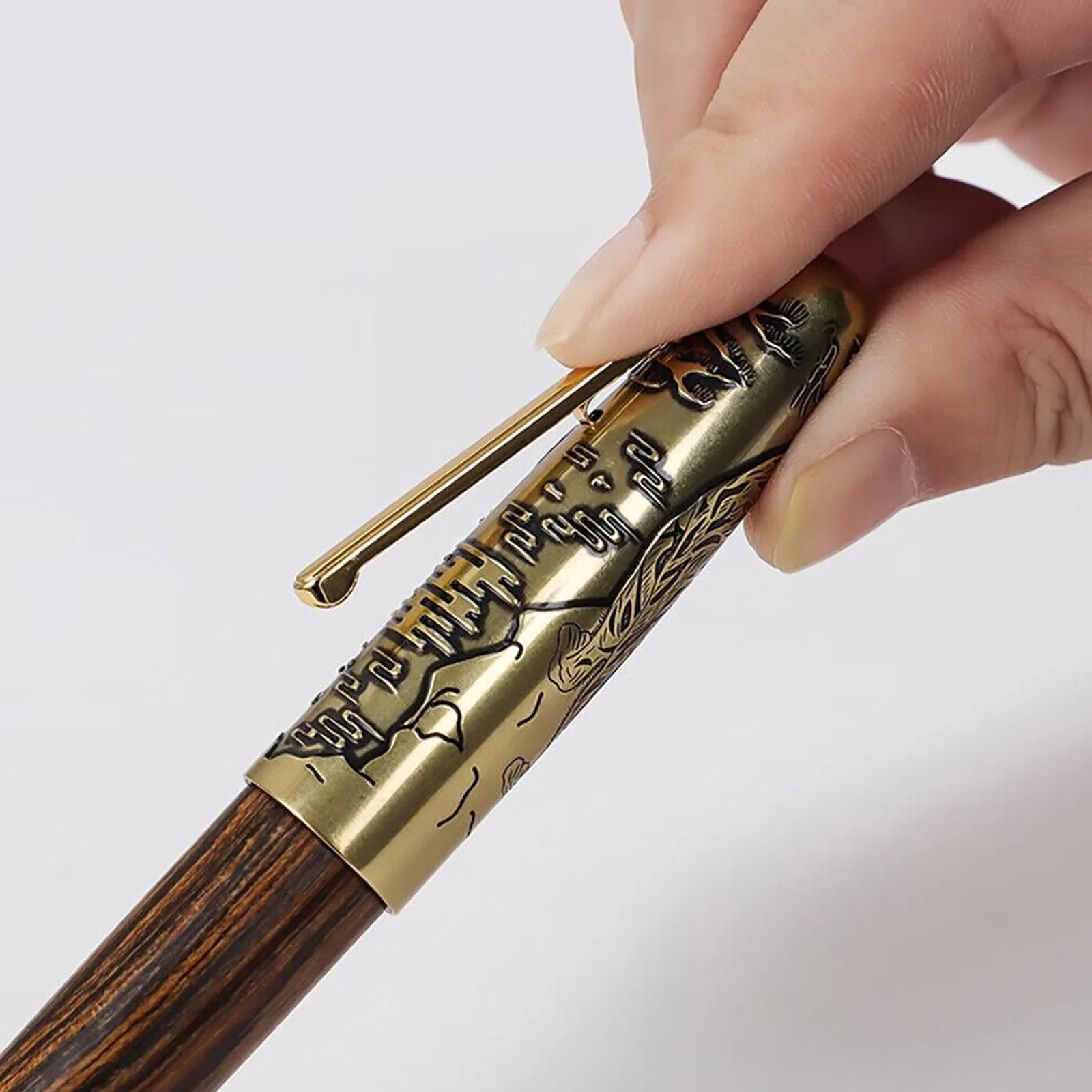JinHao 9056 перьевая ручка деревянная ручная работа EF F nibs школьные канцелярские