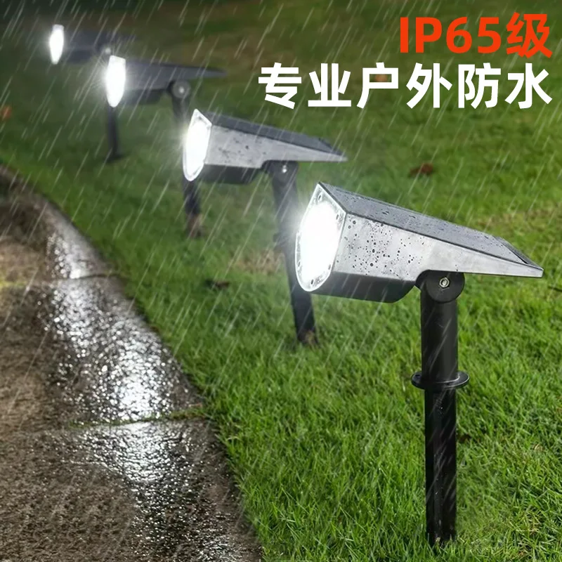

New Solar Spotlight Lawn Lamp Outdoor Garden Floor Insertion Lamp Lawn Courtyard Wall Lamp Villa Lighting Viewing Lamp