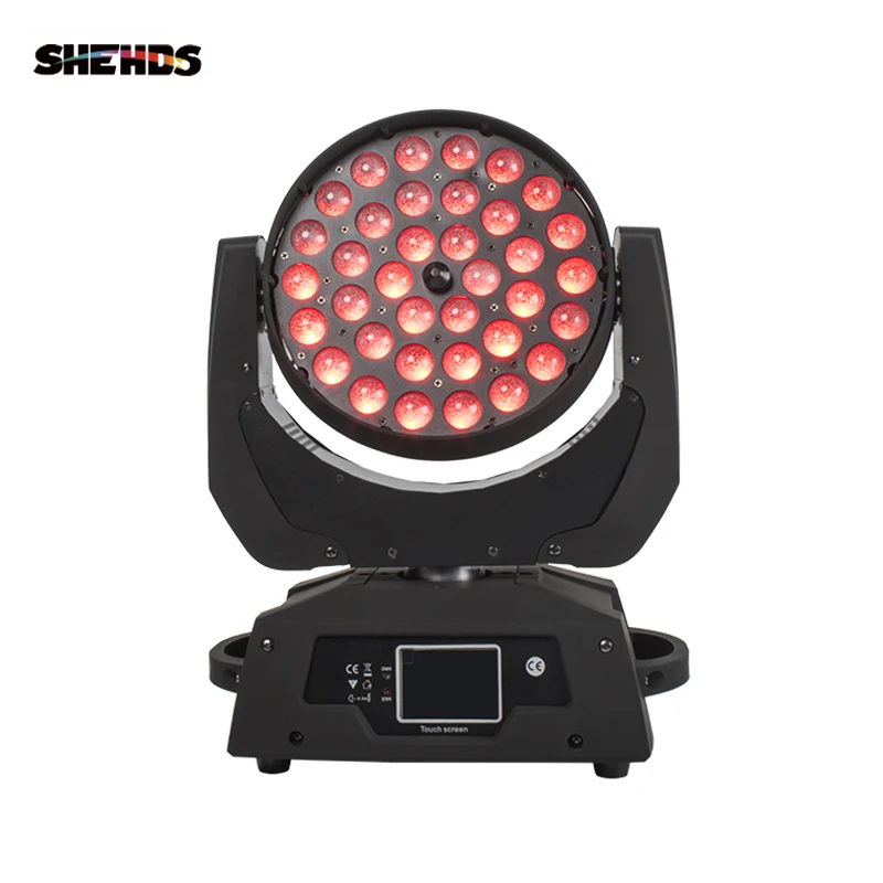 Free Shipping LED 36x18W Led Zoom Moving Head 6in1 RGBWA UV Wash DMX With Fight Case Controller For NightClub DJ Disco Party