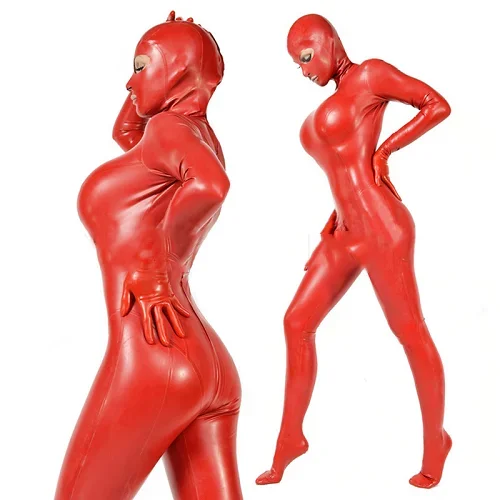 Боди из 100% латекса Gummi Rubber Rot комбинезон Ganzanzug Be Lui Voi Mode Sport