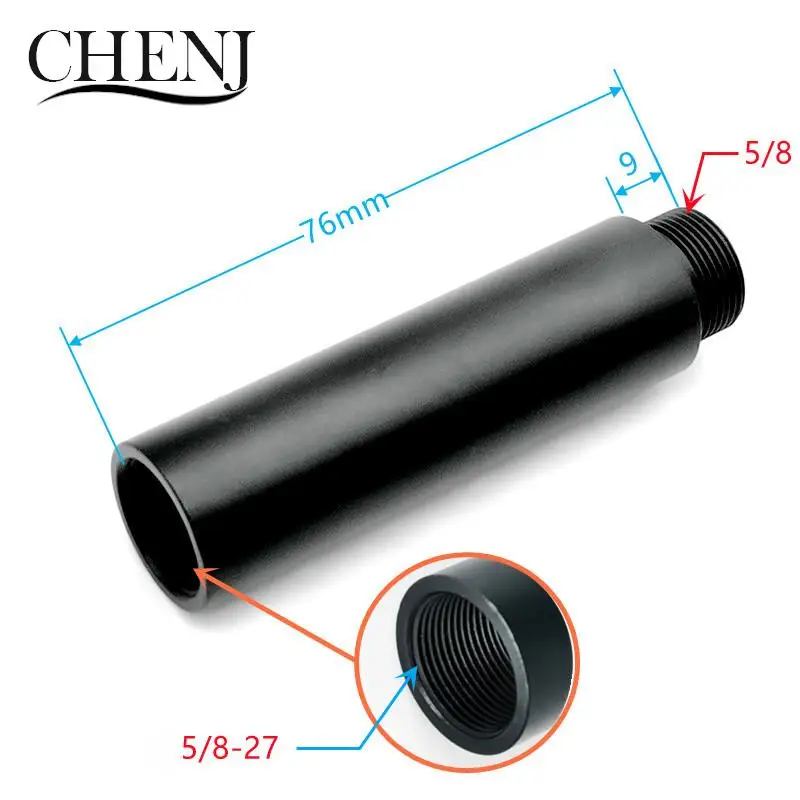 

Microphone Stand Extension Tube 5/8 Inch Female To 5/8 Male For Desk Stands Shock Mounts Fit Most Microphones