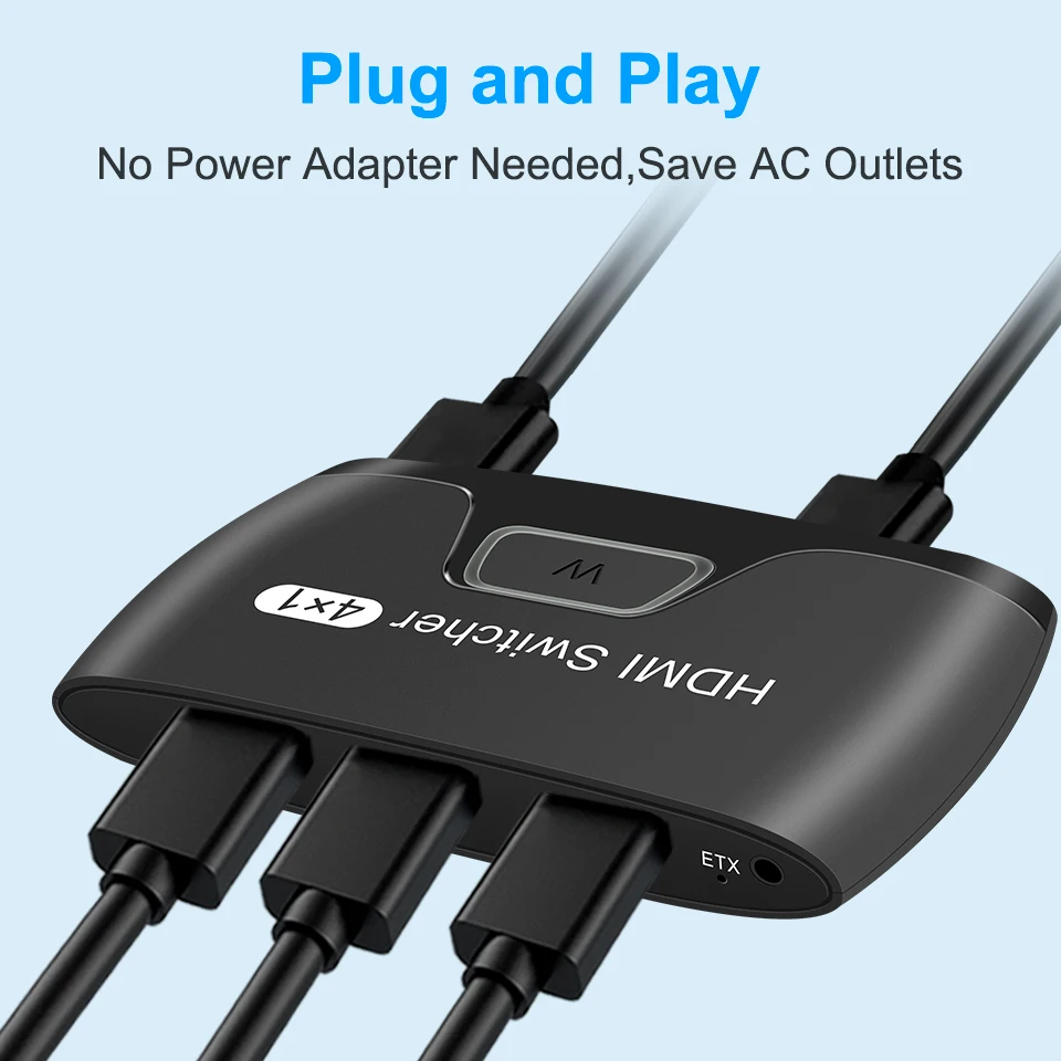 4K HDMI переключатель 4x1 адаптер 4 в 1 HD преобразователь Переключатель для PS5 PS4 -