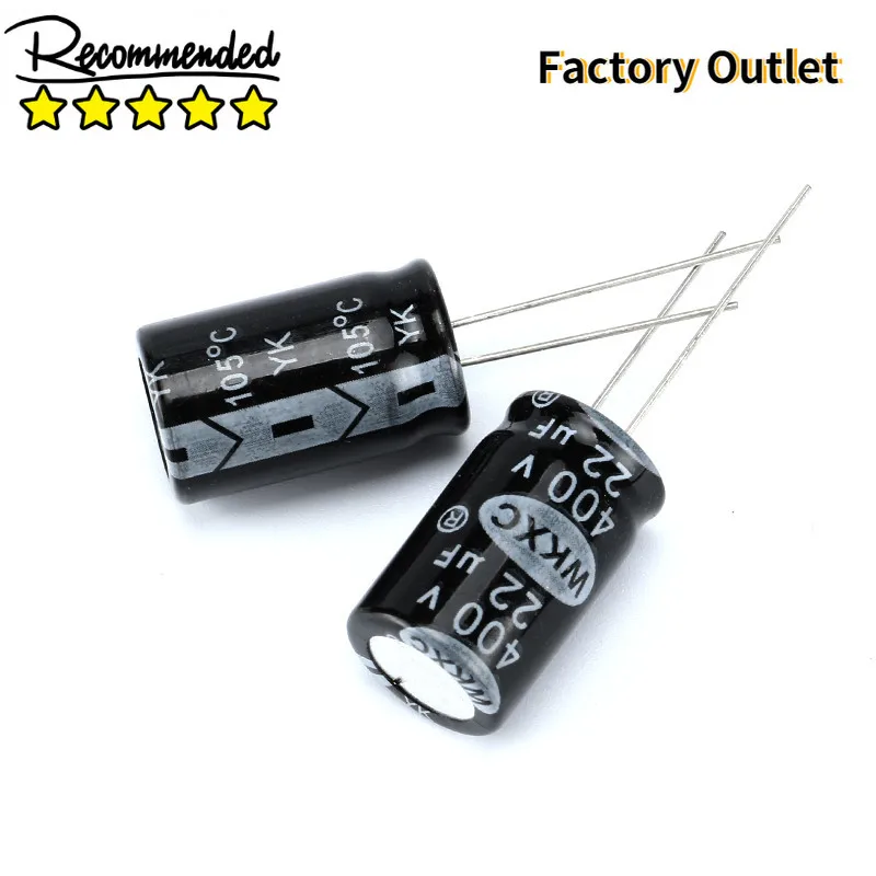 

10 шт. электролитические конденсаторы 400 в 22 мкФ 13 х2 1 мм алюминиевый электролитический конденсатор