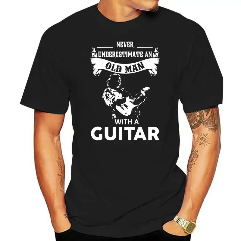 

Camiseta de Old Man With A Guitar-никогда не Подписывайтесь на гитару, genial gift, camiseta con personality
