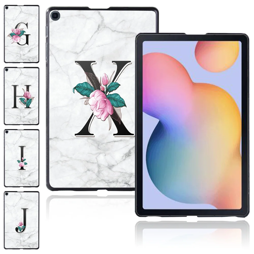 

Чехол для планшета Samsung Galaxy Tab S4 S6 S5e S6 lite S7 A 8,0 A7 10,4 T500 A7 Lite T220 8,7 ", Чехол С Белыми Мраморными 26 буквами