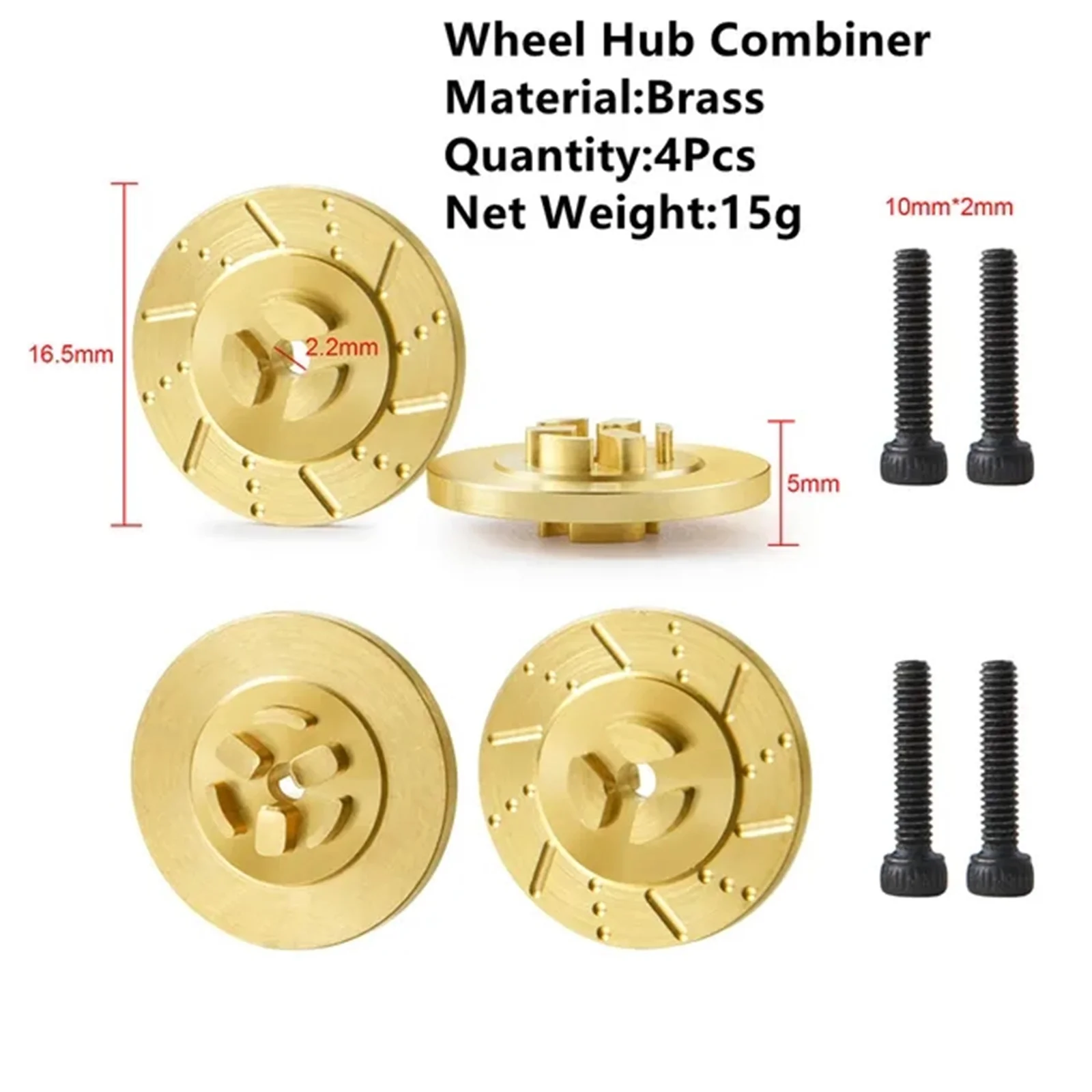 RCGOFOLLOW 4 шт. латунные внутренние противовес баланса колесные втулки адаптеры для
