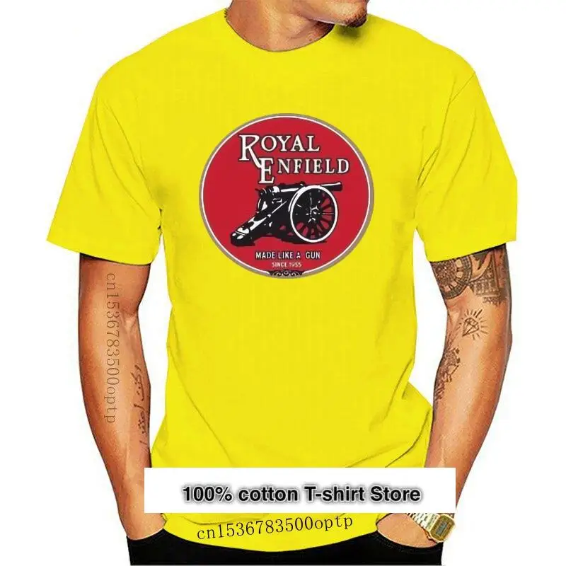 

Royal Enfield-Camiseta de motocicleta de estilo redondo, camiseta estampada, 6 tamaños, nueva