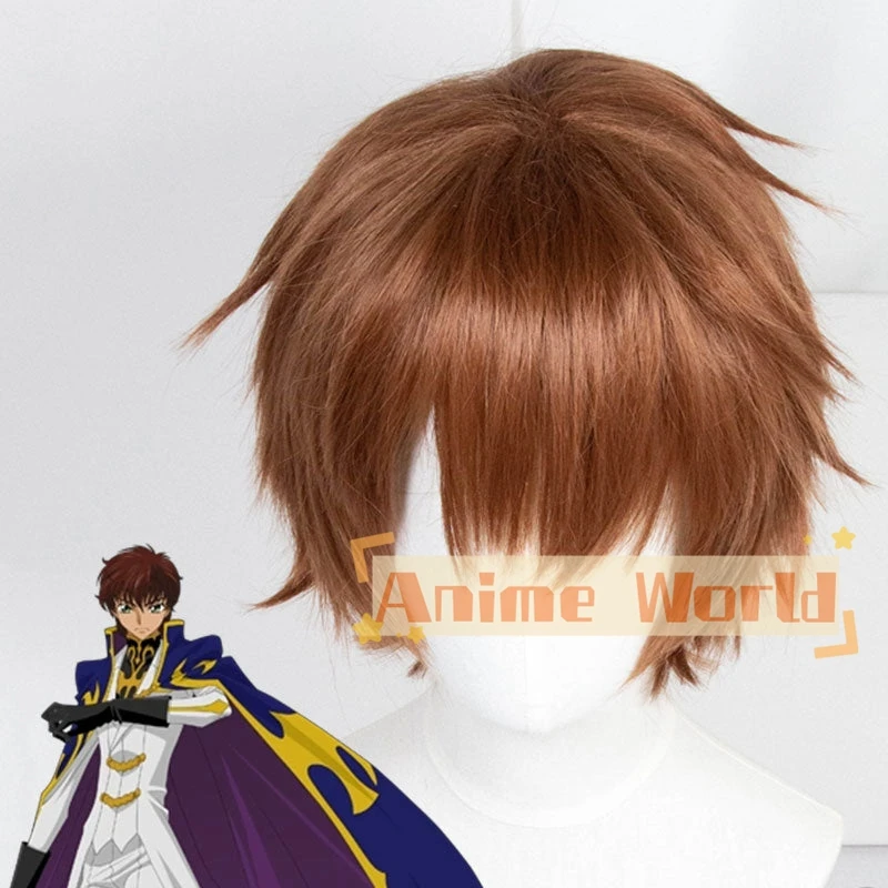 

Code Geass Suzaku Kururugi Cosplay Wig Halloween Synthetic Hair Heat