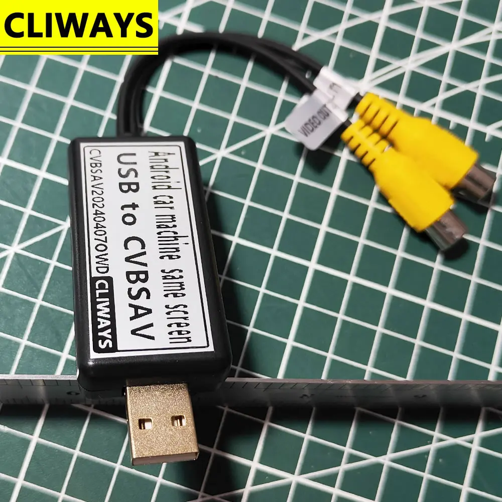 Переходник с USB на cvbсав для видеовыхода RCA интерфейсный кабель usb вход 2 порта