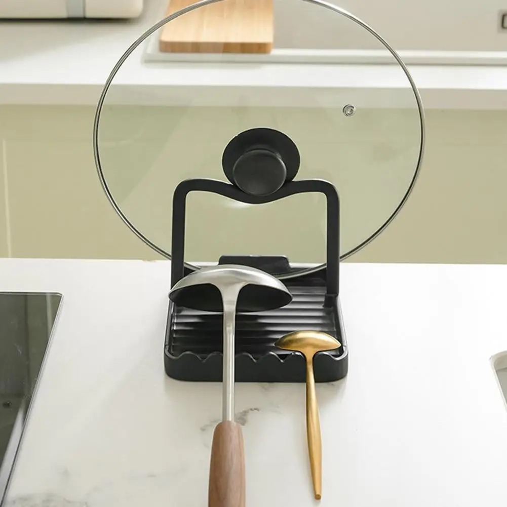 

Spatula Stand Convenient Save Space Accessories Fork Spatula Rack Pan Cover Shelf for Dining Room