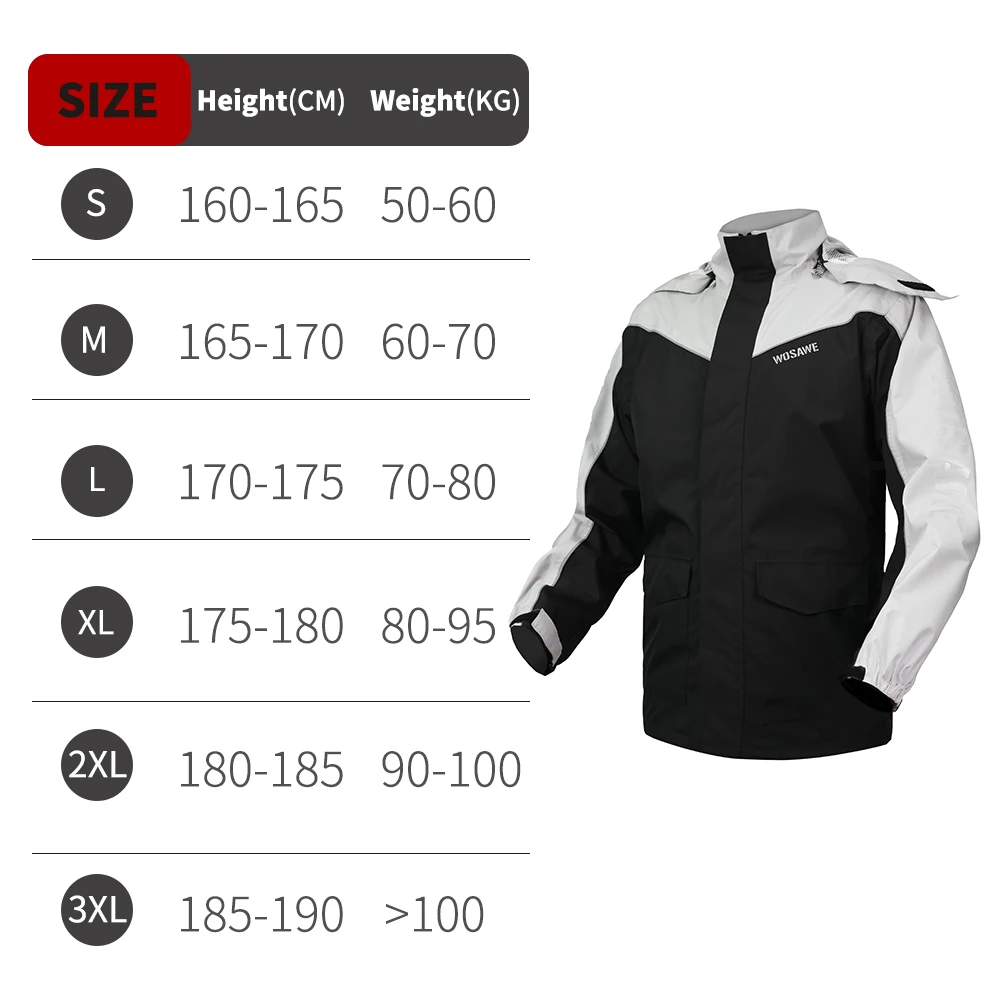 

WOSAWE мотоциклетный плащ для мужчин и женщин, водонепроницаемый плащ для мотоциклистов, мото-дождевик, куртка, байкерский плащ
