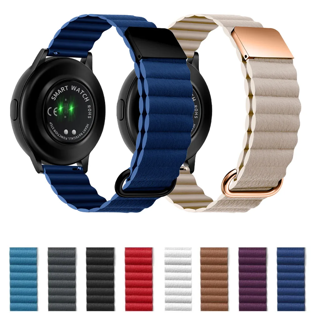 

Magnetic Loop Leather Strap For Realme Watch S Pro Metal Band For Realme Watch 2 Pro Straps 20mm 22mm Stainless Steel Bracelet