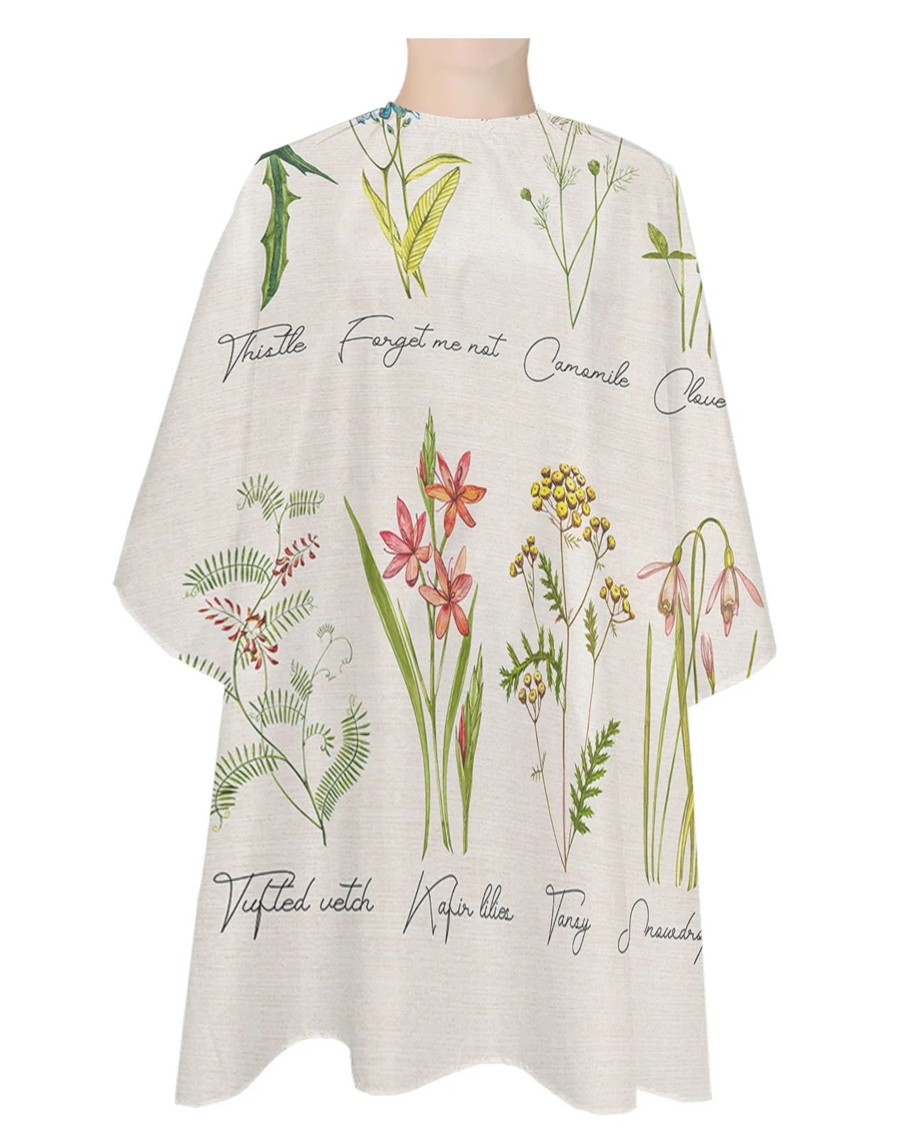 

Фартук парикмахерский в винтажном стиле с цветами