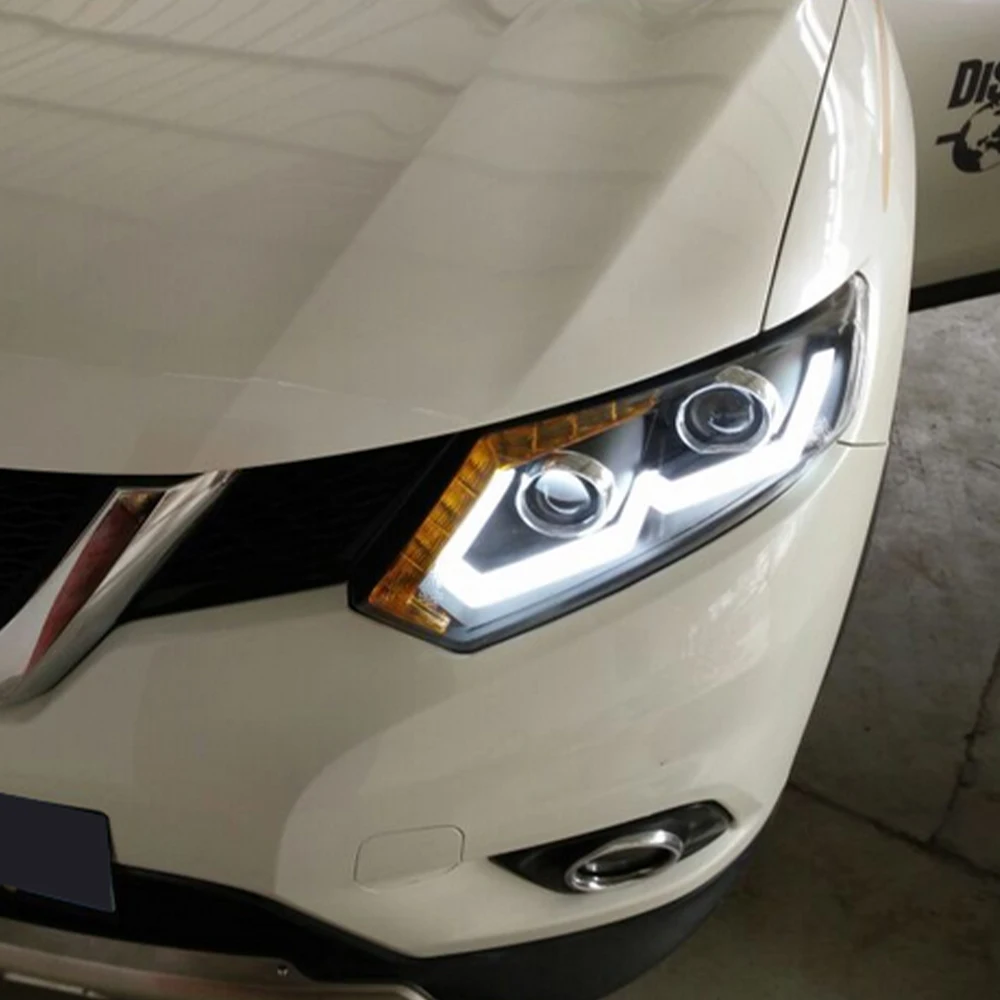 Автомобильные передние фонари для Nissan X-Trail 2014-2016 обновленная сборка
