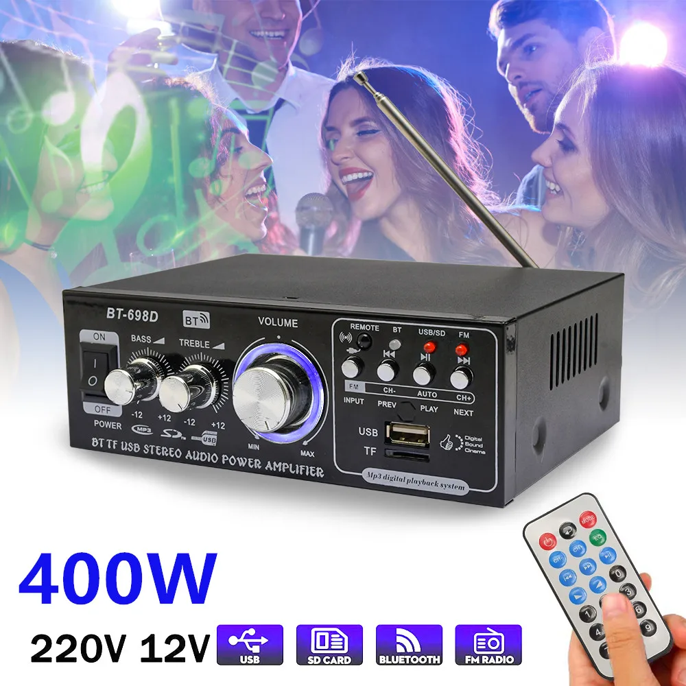 

AK35 50W+50W Home Digital Amplifiers Audio for Home Audio Speakers 220-240V Stereo Amplifier Hifi FM Auto Music Subwoofer