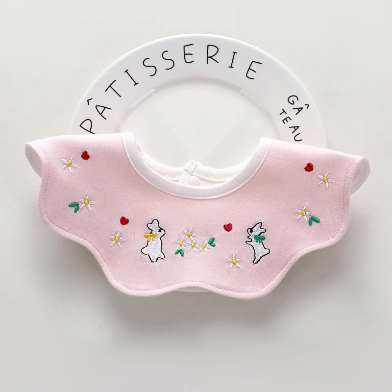 Модные детские нагрудники из полиэстера и хлопка с цветочным узором унисекс для