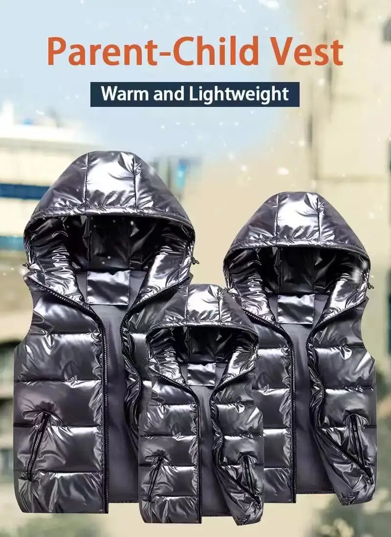 Жилеты с капюшоном ярких цветов для женщин пальто зимнее мужчин пуховое без