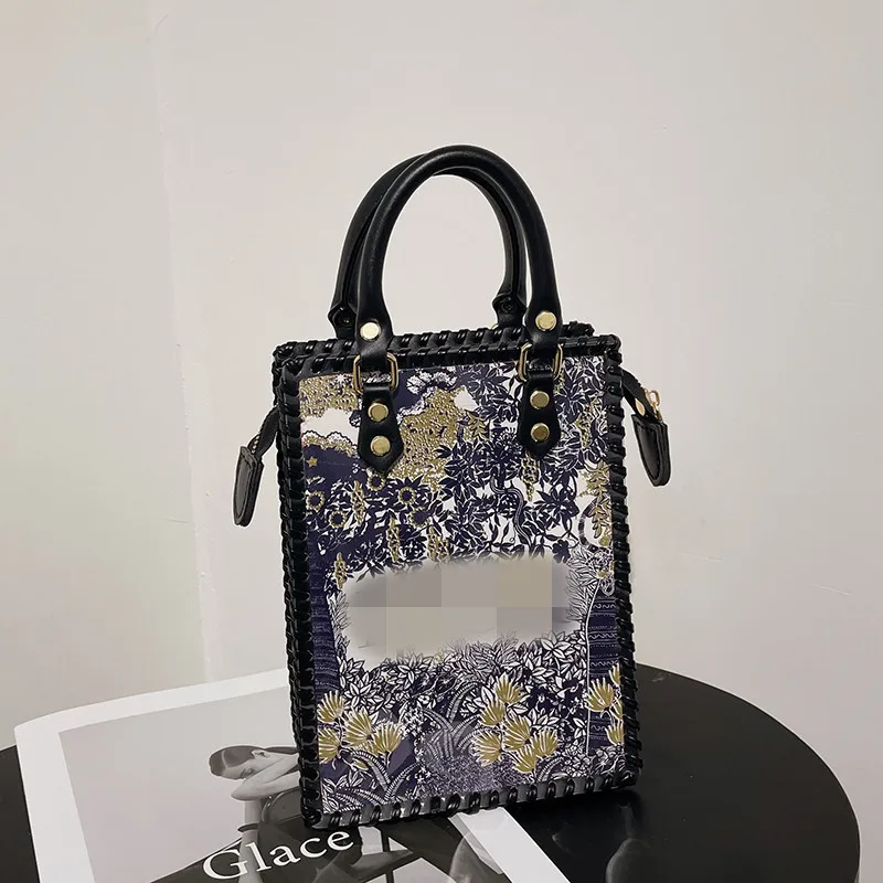 DIY Paper Tote Shoulder Bags Handmade PVC Bag Accessories Set Women Lady Crossbody Handbags Transparent Bags