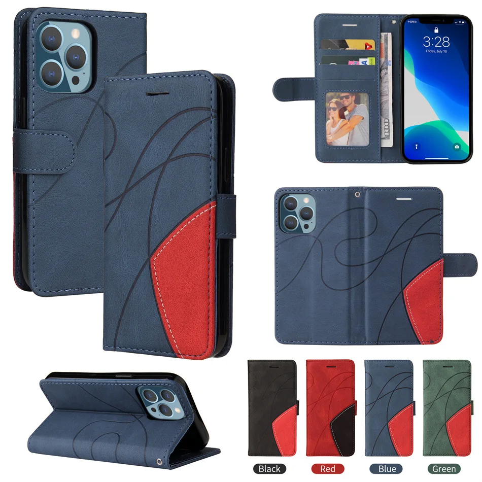 

Hit Color Wallet Case For Motorola Moto E5 E6S E G9 G6 Play E7 Plus G Power G10 G30 G50 G60 Edge 20 Lite Pro Phone Cover D06G