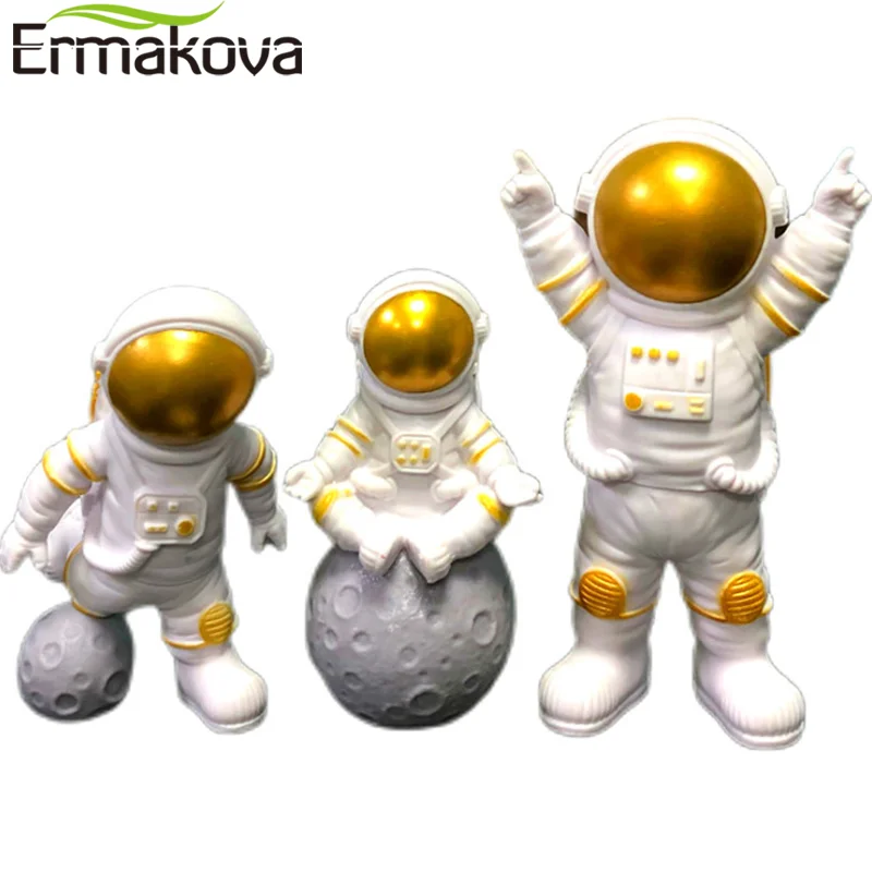 3 шт. декоративные статуэтки астронавта с Луной | Дом и сад