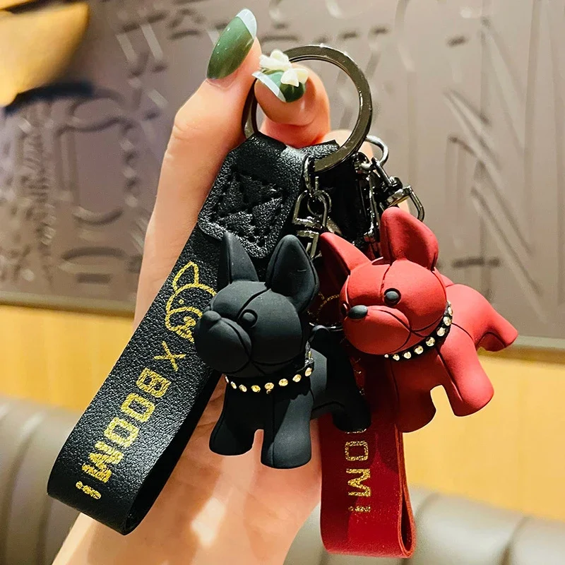 

Брелок для ключей с подвеской в виде французского бульдога