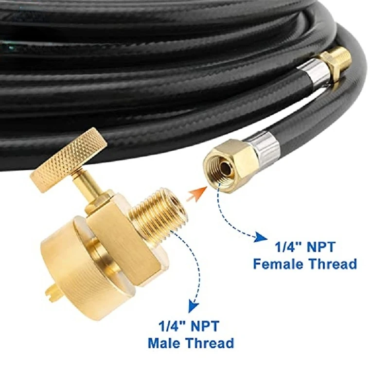 

Горелка для гриля, плита для барбекю, цельная латунь, 1LB, баллон для утилизации пропана и газа, Адаптерный клапан для бутылки + 1/4 "NPT Male & M8 * 1 Female Thread