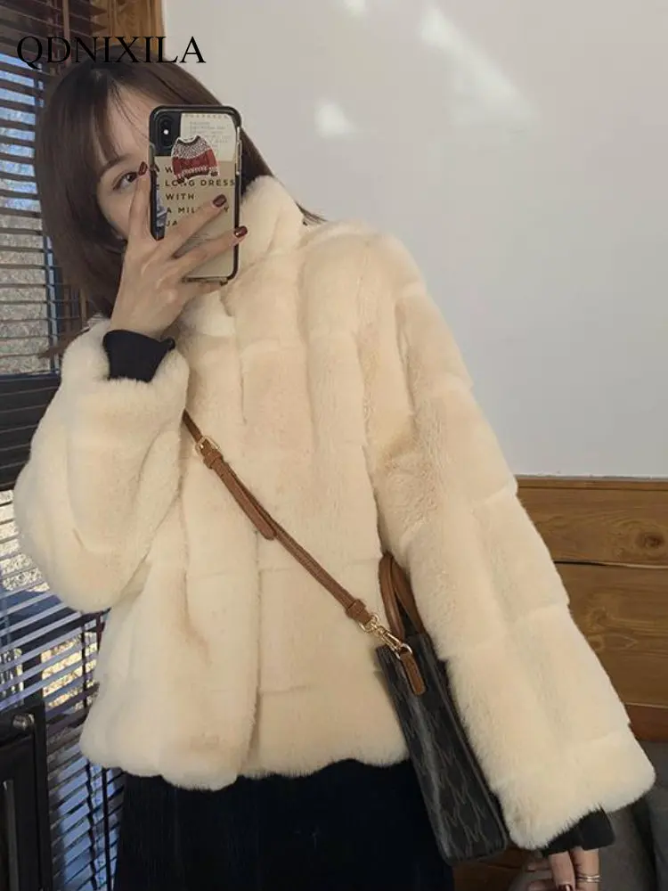 Faux Fur Coat 2022 Winter Women's Fur Coat Korean Version Jacket New In Outerwears Women's Winter Jacket with Free Shipping