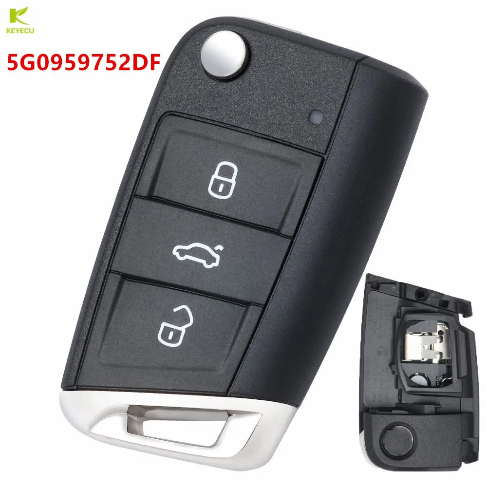 

KEYECU OEM Original For VW Golf VII 7 3 button Smart Proximity Key FOB 434 MHz Keyless Go 5G0959752DF 5G0 959 752DF