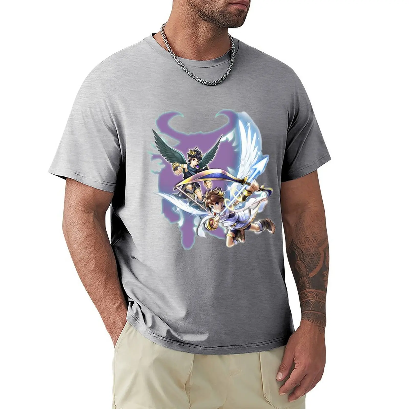 Футболка Kid Icarus Pit &amp Dark с животным принтом для мальчиков летняя одежда в стиле