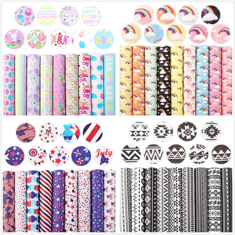 9 шт./компл. 20*33 см праздничный набор из искусственной кожи с рисунком банта для сумок, сделай сам, материал для рукоделия, листы из искусственной кожи, 1Yc8329