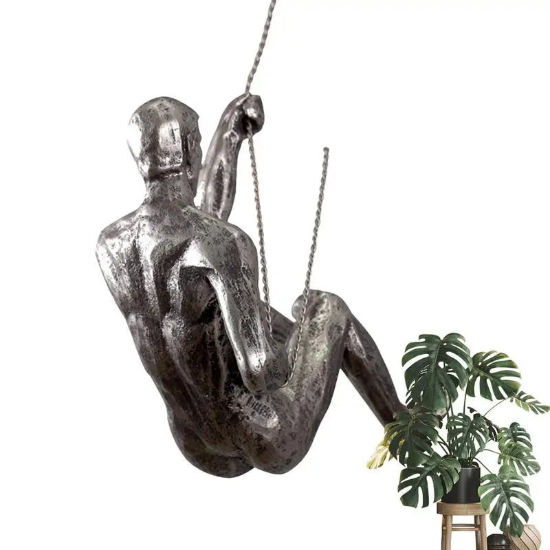 

Climbing Man Wall Sculptures Resin Statue Climbing Athlete Man Art Sports Ornament Home Figures Miniatures