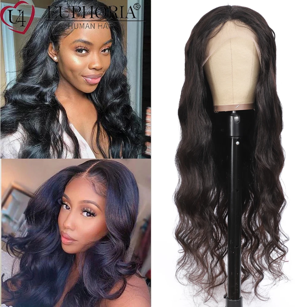 

Brazilian Hair Body Wave Lace Front Wigs Natural Color Remy Human Hair Wig 13x4 Lace Frontal Wig Pre Plucked Baby Hair EUPHORIA