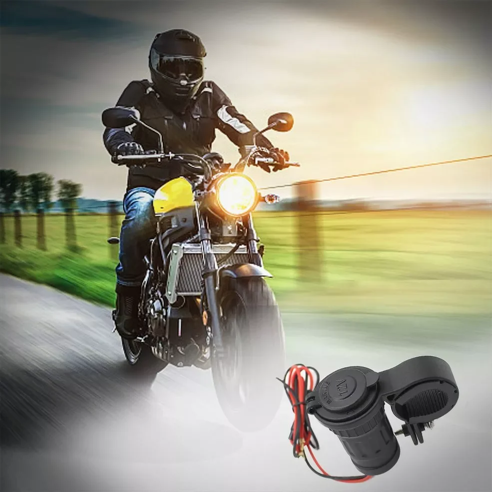 

Cigarette Lighter Socket Waterproof Car Boat Motorcycle Handlebar Cigarette Lighter Sockets Power Plug Outlet Dropship