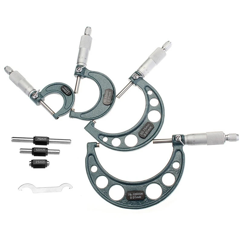 Внешняя фреза инструмент точность карбида 0-4 дюйма 0-100 мм 4 точности 0 01 шт.