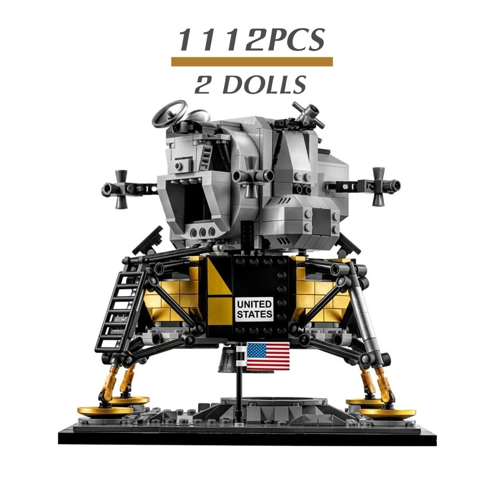 Подходит для 10266 1112 шт. США Apollo International Space Station 11 лунный ковш строительные блоки