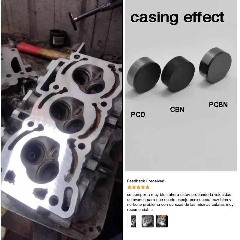 Твердые вставки CBN головка блока цилиндров фрезы 1/2 дюйма 3/8 RNMN 0904 1207 токарная