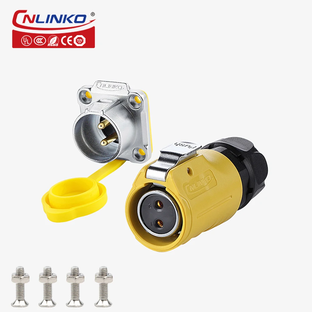 

Cnlinko LP20 Aviation Circular Connector Plug and Socket 2 Pin Cable Connectors for LED Lighting Boat Camera Skateboard Charging