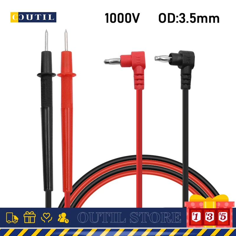 

1 пара, универсальные щупы для мультиметра, длина 71 см, 1000 в/10 а