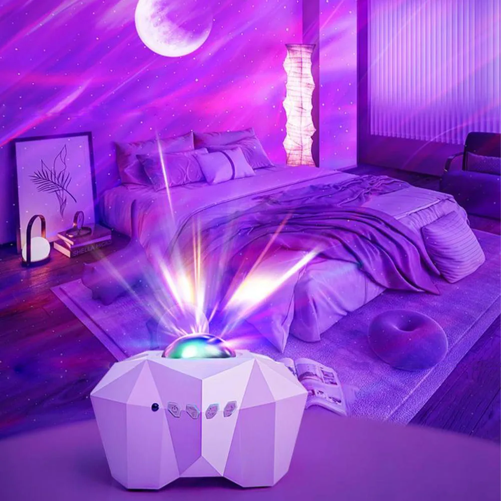 

LED Aurora Borealis Galaxy Projector Starry Sky Night Light Built-in Bluetooth-Speaker For Home Bedroom Decoration Kids Gift